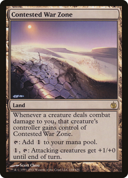 CONTESTED WAR ZONE ~mtg NM Mirrodin Besieged Rare x1 - Image 1