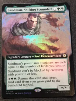 Sandman, Shifting Scoundrel - Foil - Extended Art - SPM - MTG - EN - NM - 0266 - Image 1