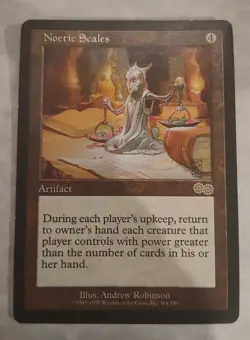 Noetic Scales - Urza's Saga MTG Magic Gathering - LP Artifact - Image 1