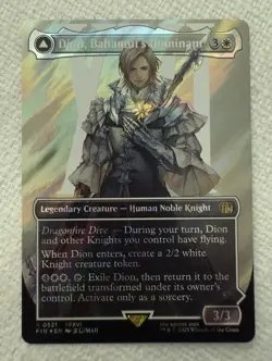 MTG Final Fantasy Dion, Bahamut's Dominant (Borderless) (Surge Foil) Rare M/NM - Image 1