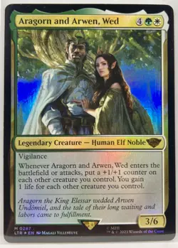 Magic the Gathering Aragorn and Arwen, Wed • M 0287 • M-NM Foil - Image 1