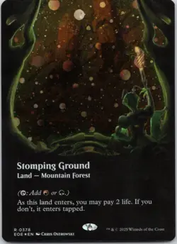 Stomping Ground (Borderless) (Galaxy Foil) 378 Edge of Eternities NM FOIL MTG - Image 1