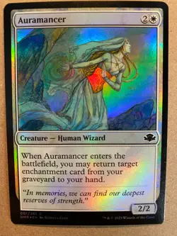 MTG 1x FOIL Auramancer Dominaria Remastered Pauper Magic the Gathering x1 NM - Image 1
