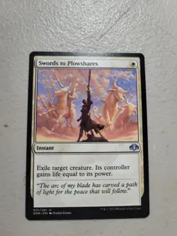 MTG Swords to Plowshares Dominaria Remastered DMR 031 - Magic: The Gathering LP - Image 1