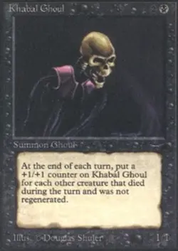 1 x Khabal Ghoul - Arabian Nights - Heavy Play - MTG - Image 1