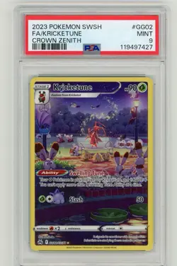 2023 Pokemon Sword & Shield Crown Zenith Kricketune Full Art #GG02 PSA 9 Mint - Image 1
