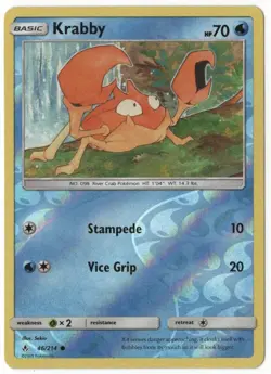 Krabby - 46/214 - NM - Common Reverse Holo - SM: Unbroken Bonds - Pokemon TCG - Image 1