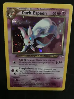Pokemon TCG Dark Espeon 4/105 Neo Destiny Holo MP/Swirly - Image 1