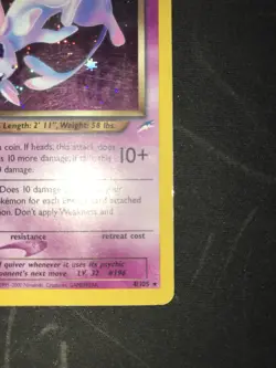 Pokemon TCG Dark Espeon 4/105 Neo Destiny Holo MP/Swirly - Image 2