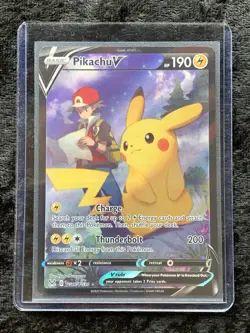 Pokemon TCG Pikachu V TG16/TG30 Lost Origin 2022 Full Art Holo NM Near Mint - Image 1
