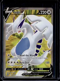 2022 Pokemon SWSH Silver Tempest Lugia V #185/195 - Image 1
