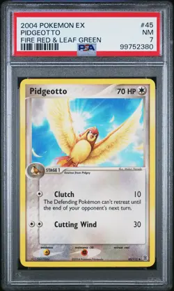 2004 POKEMON EX FIRE RED & LEAF GREEN #45 PIDGEOTTO PSA 7 - Image 1