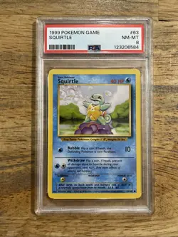 GRADED PSA 8 1999 Pokemon Game Squirtle #63 - Image 1