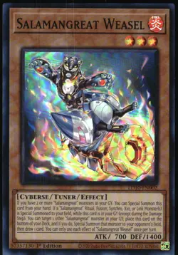 Yu-Gi-Oh! - Salamangreat Weasel 2023 LD10-EN002 Super Rare 1st Edition - Image 1