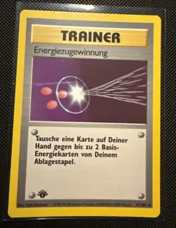Pokemon TCG Energy Retrieval 081/102 Base Set Regular 1st Edition GERMAN Card - Image 1