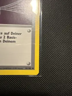 Pokemon TCG Energy Retrieval 081/102 Base Set Regular 1st Edition GERMAN Card - Image 4