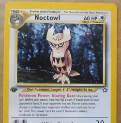 Noctowl 42/111 1st Edition Uncommon Non-Holo Neo Genesis Pokemon Card LP - Image 2