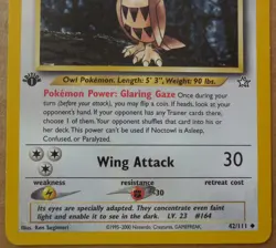 Noctowl 42/111 1st Edition Uncommon Non-Holo Neo Genesis Pokemon Card LP - Image 3