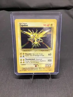 Pokemon TCG Zapdos Base Set Holo Rare Card #16/102 1999 Edition - Image 1