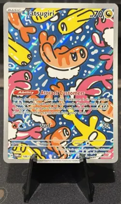 Pokemon TCG Tatsugiri Twilight Masquerade Holo Card 186/167 Illustration Rare - Image 1