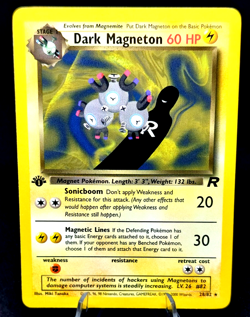 Pokemon Card - 1st Edition Dark Magneton (28/82) Team Rocket Set Rare NM-MINT - Image 1
