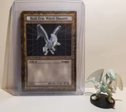 Yugioh Dungeon Dice Monsters DDM Blue-Eyes White Dragon English Card Figure - Image 1