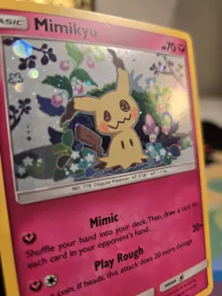 Mimikyu Promo SM163 Team Up Blister Pokemon Card Sun & Moon Holo - Image 3
