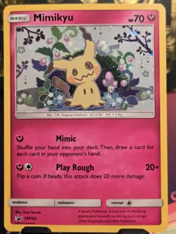 Mimikyu Promo SM163 Team Up Blister Pokemon Card Sun & Moon Holo - Image 5