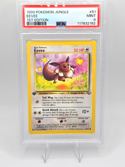 Pokemon Card 51/64 Eevee 1st Edition Jungle English - PSA 9 NEW CERT - Image 1