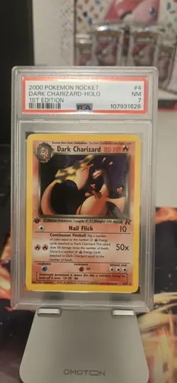 Pokemon PSA 7 NM 2000 Dark Charizard 1st Edition Team Rocket Holo Card - Image 1