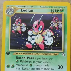 Ledian 39/111 1st Edition Uncommon Non-Holo Neo Genesis Pokemon Card NM/LP - Image 2