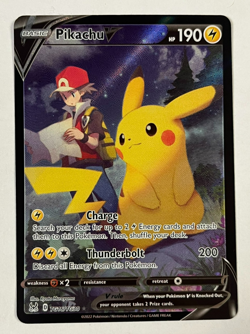 2022 Pokemon Pikachu V Lost Origin Holo Card TG16/TG30 NRMT/MT - Image 1