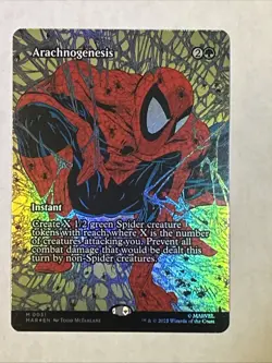Magic the Gathering Spider-Man Arachnogenesis Borderless FOIL MTG M 0031 - Image 2