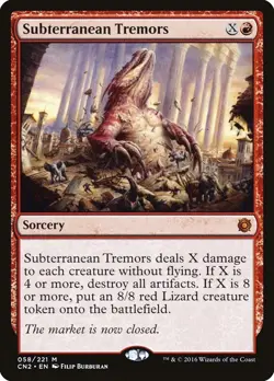 1x - Subterranean Tremors - #58 - Conspiracy: Take the Crown - NM MTG - Image 1