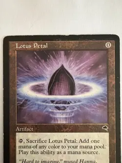 Lotus Petal Tempest Mtg Rare Magic The Gathering HP - Image 2