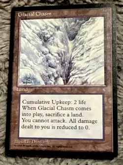 Magic the Gathering MTG Glacial Chasm (353) Ice Age Unplayed/ NM+ Rare Uncommon - Image 1