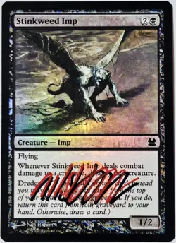 Foil STINKWEED IMP Nils Hamm ARTIST SIGNED MTG Modern Masters MMA Magic Auto #98 - Image 1