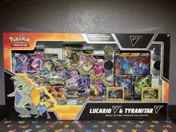 Pokemon TCG Lucario V & Tyranitar V Heavy Hitters Premium Collection NEW - Image 1