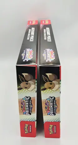 Lot Of 2 Pokemon SV Prismatic Evolutions Accessory Pouch Collection SEALED NEW - Image 2