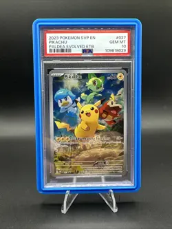 PSA 10 Gem Mint 2022 Pokemon SVP EN Pikachu #027 Paldea Evolved ETB BSP - Image 1