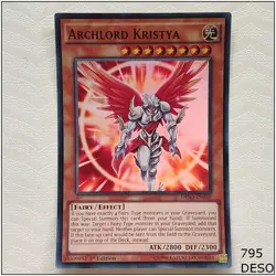 Archlord Kristya - DESO-EN050 - Super Rare 1st Edition Yugioh - Image 1