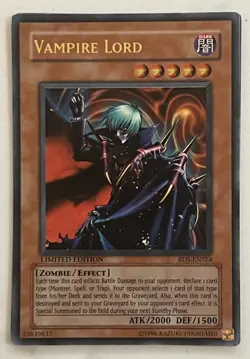 YuGiOh VAMPIRE LORD RDS-ENSE4 Limited Edition ULTRA RARE - Lightly Played - Image 1