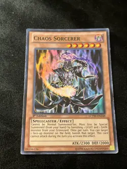 Yugioh! 1x Chaos Sorcerer LCYW-EN248 Super Rare 1st Edition LP/ - Image 1