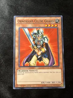 Obnoxious Celtic Guard SDMY-EN018 Common 1st ED YUGIOH CARD - Image 1