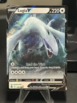 Pokemon Lugia v TCG Silver Tempest Holo Ultra Rare Card 138/195 Mint Condition - Image 1