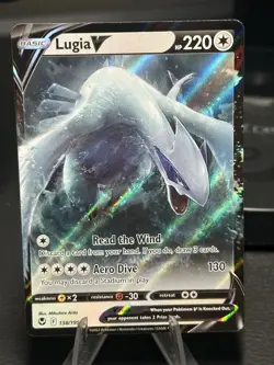 Pokemon Lugia v TCG Silver Tempest Holo Ultra Rare Card 138/195 Mint Condition - Image 4