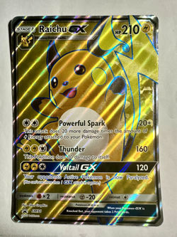Pokemon TCG Raichu GX Black Star Promo SM90 Full Art Ultra Holo "Jumbo" Card MP - Image 1