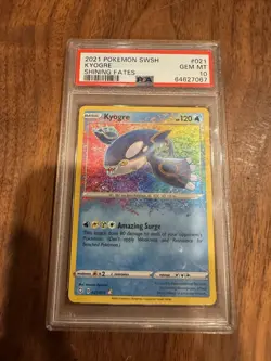 2021 Pokemon SWSH Kyogre Shining Fates PSA 10 Gem Mint Card - Image 1