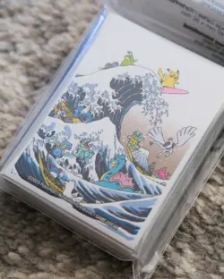 2023 Pokemon Center Great Wave Pikachu & Friends Card Sleeves TCG (65 Sleeves) - Image 3