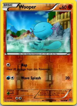 Wooper 38/98 XY - Ancient Origins Reverse Holo Light Play Pokemon Card - Image 1